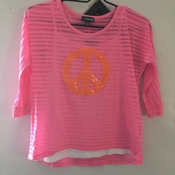 Jordache Other - ⭐️5 for $25⭐️ Cute girls peace sign shirt⚡️